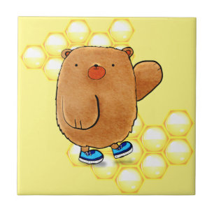Azulejo De Cerâmica Urso de Mel Doce