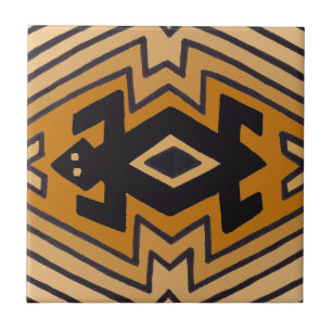 Azulejo De Cerâmica Urso Mimbres Nativo Americano