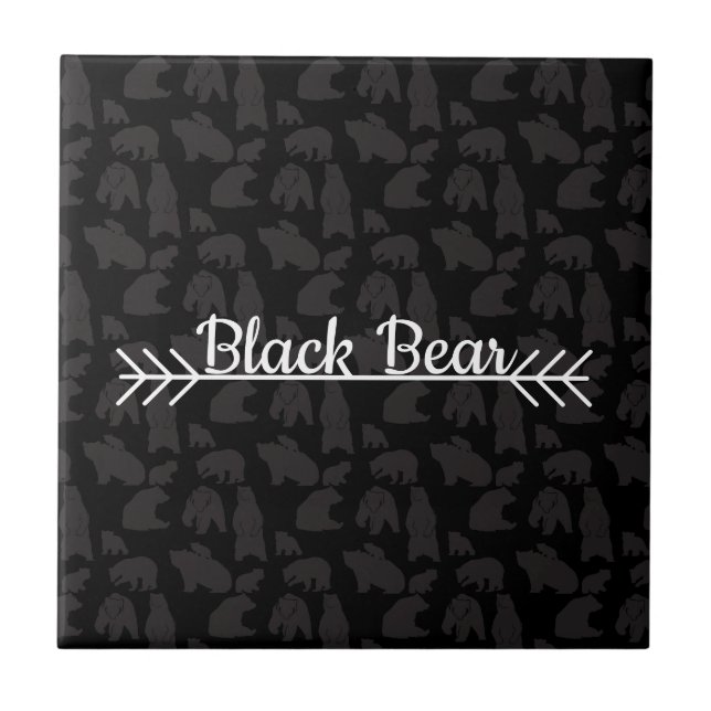 Azulejo De Cerâmica Urso Negro (Frente)