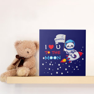 Azulejo De Cerâmica Urso Panda astronauta espacial foguete lindas cria