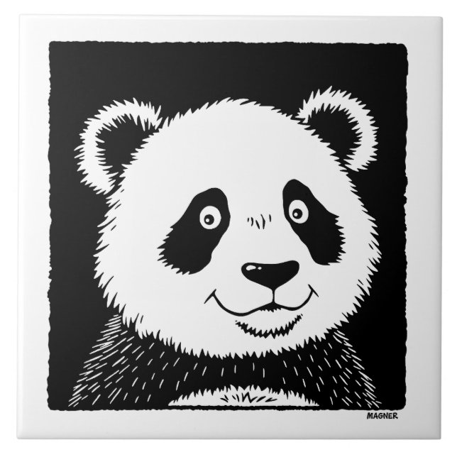 Azulejo De Cerâmica Urso Panda Gigante (Frente)