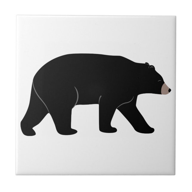 Azulejo De Cerâmica Urso Preto (Frente)