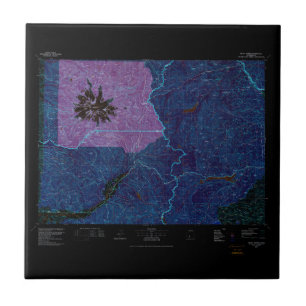 Azulejo De Cerâmica USGS Topo Map Washington State WA Monte Rainier 24