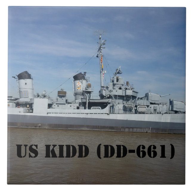 AZULEJO DE CERÂMICA  USS KIDD DD 661 (Frente)