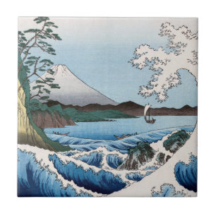 Azulejo De Cerâmica Utagawa Hiroshige - Mar ao largo de Satta, Provínc