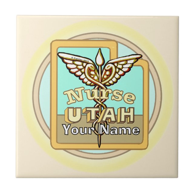 Azulejo De Cerâmica Utah Nurse Caduceus Tile (Frente)