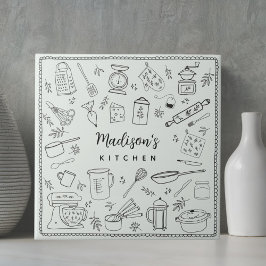 Azulejo De Cerâmica Utensílios de Cozinha Personalizados Desenhados à