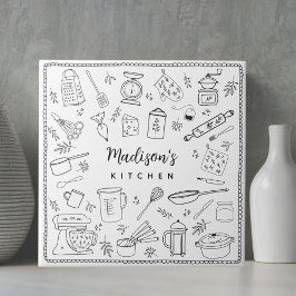 Azulejo De Cerâmica Utensílios de Cozinha Personalizados Desenhados à