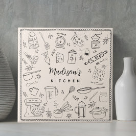 Azulejo De Cerâmica Utensílios de Cozinha Personalizados Desenhados à