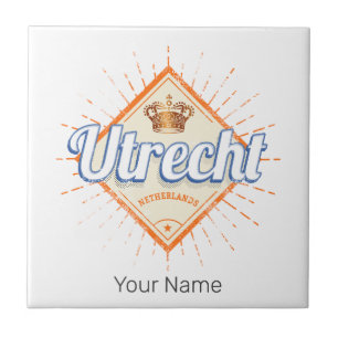Azulejo De Cerâmica Utrecht Países Baixos Cidade Holandesa Vintage Sou