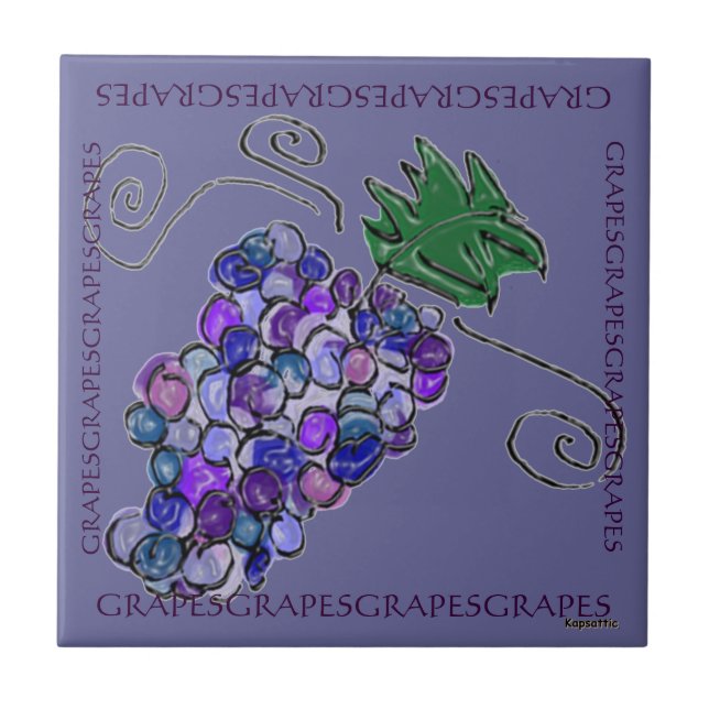 Azulejo De Cerâmica Uvas (Frente)
