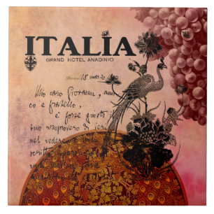 Azulejo De Cerâmica Uvas cor-de-rosa Italia