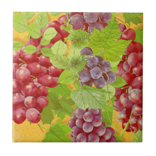 Azulejo De Cerâmica Uvas de Burdeos (Vintage Edition)