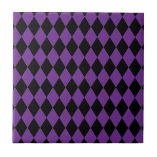 Azulejo De Cerâmica Uvas de Harlequin e Preto