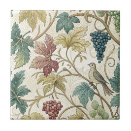 Azulejo De Cerâmica Uvas de vinho tinto padrão elegante sem costura