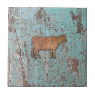 Azulejo De Cerâmica Vaca rústica 2