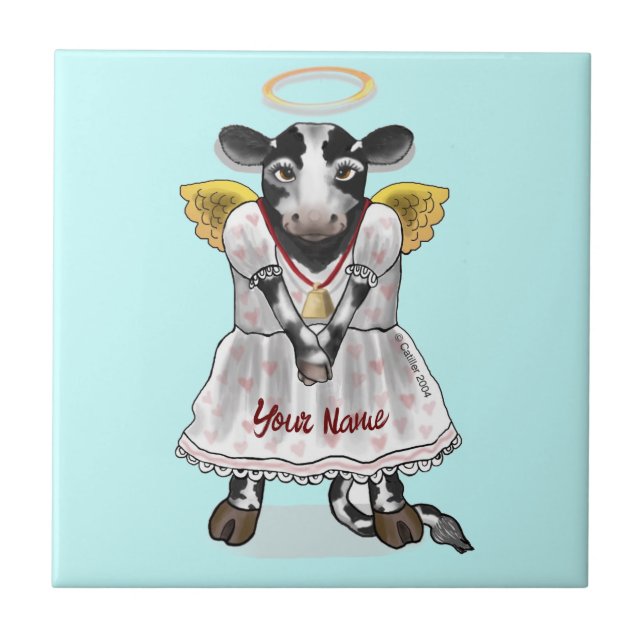 Azulejo De Cerâmica Vaca Sagrada Anjo   (Frente)