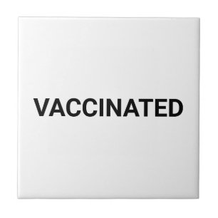 Azulejo De Cerâmica Vacinado, branco preto personalizável
