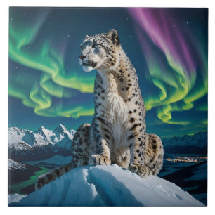 Azulejo De Cerâmica “Vagabundo do Céu do Norte” – Retrato de Leopardo 