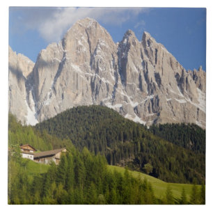 Azulejo De Cerâmica Val di Funes, Villnößtal, Dolomitas, Itália