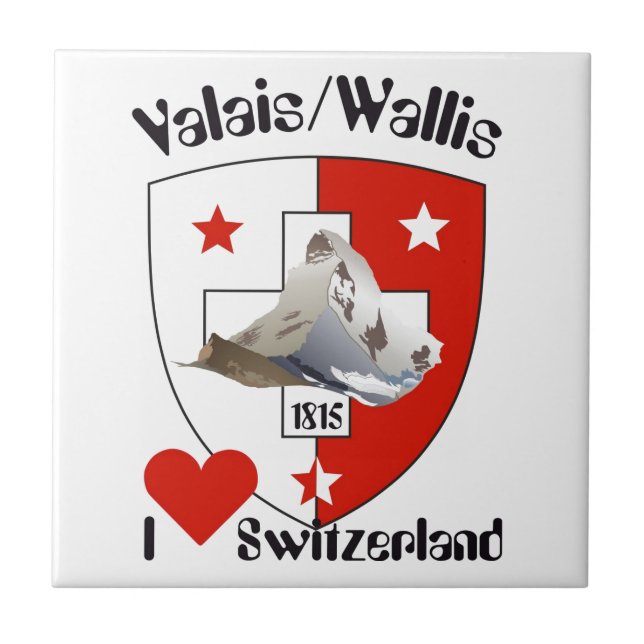 Azulejo De Cerâmica Valais / Wallis Schweiz Fliese (Frente)