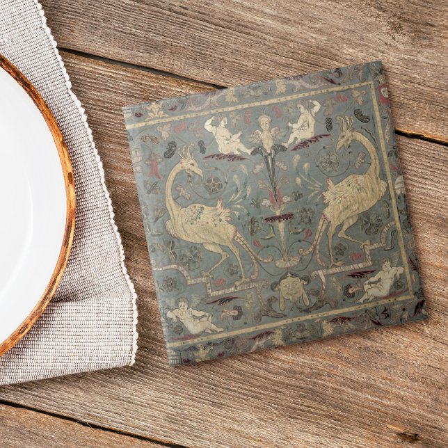 Azulejo De Cerâmica Valance of Renaissance design, século XVII (seda) (Criador carregado)