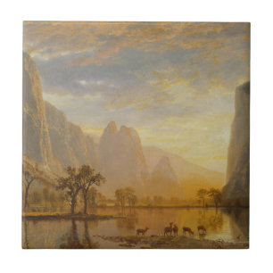 Azulejo De Cerâmica Vale do Yosemite (1864) - Albert Bierstadt
