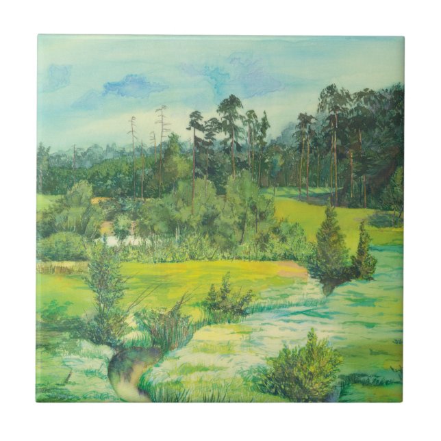 Azulejo De Cerâmica vale verde (Frente)