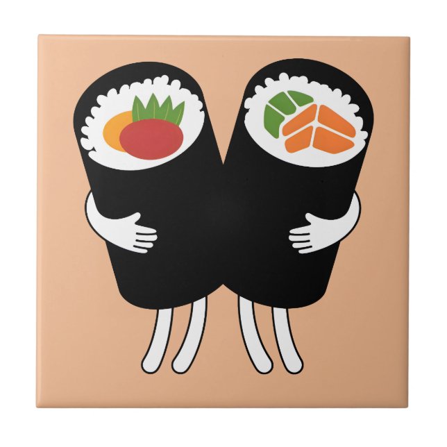 Azulejo De Cerâmica Valsa de Sushi  (Frente)