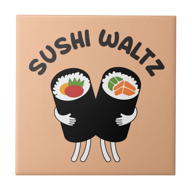 Azulejo De Cerâmica Valsa de Sushi  (Frente)