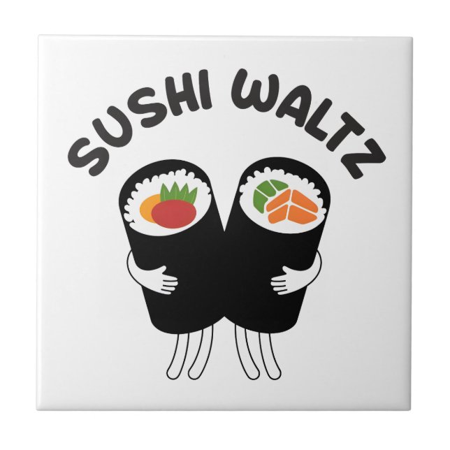 Azulejo De Cerâmica Valsa do Sushi V2 (Frente)