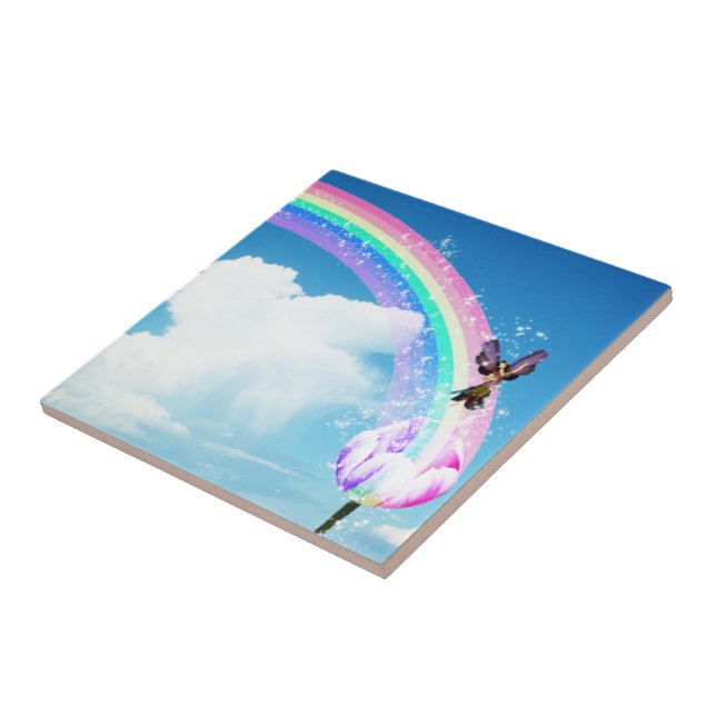 Azulejo De Cerâmica Vamos faz arco-íris (Lateral)