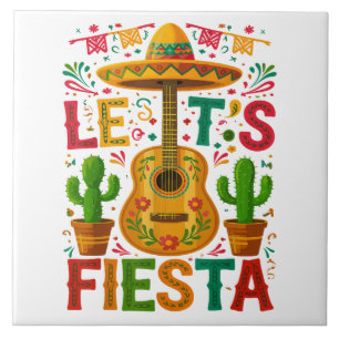 Azulejo De Cerâmica Vamos Festejar Fiesta Cinco De Mayo