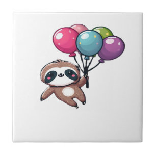 Azulejo De Cerâmica Vamos nos divertir é meu balão de aniversário Slot