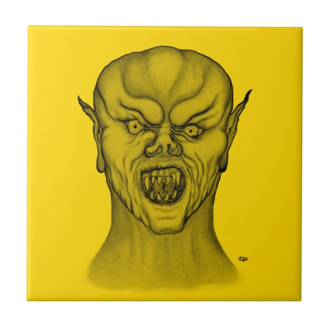 Azulejo De Cerâmica Vampiro (Frente)