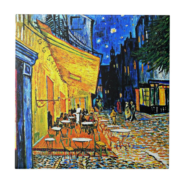 Azulejo De Cerâmica Van Gogh - Cafe Terrace (Frente)