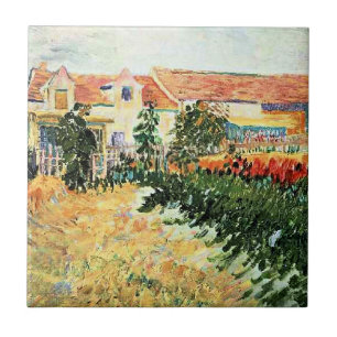 Azulejo De Cerâmica Van Gogh - Casa com Girassóis