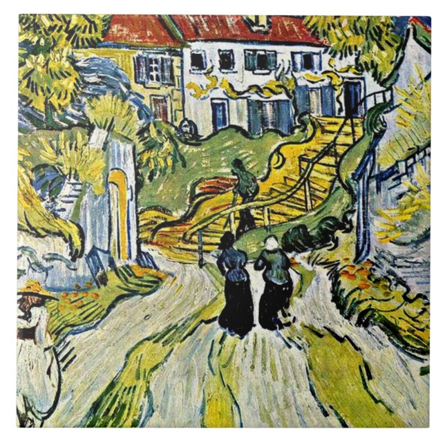 Azulejo De Cerâmica Van Gogh - Escada de Auvers (Frente)