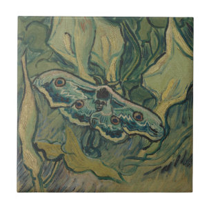 Azulejo De Cerâmica Van Gogh Grande Mariposa Pavão Vintage Arte da Nat