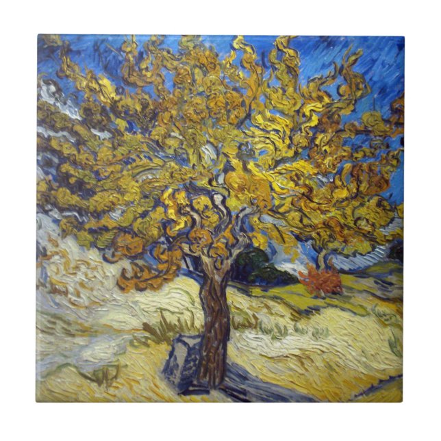 Azulejo De Cerâmica Van Gogh Mulberry Tree Masterpart Art (Frente)