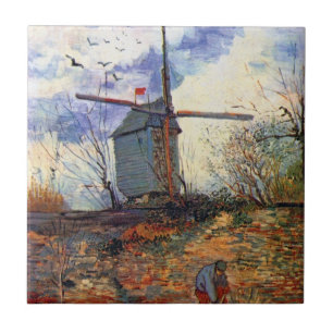 Azulejo De Cerâmica Van Gogh - O Moinho De La Galette