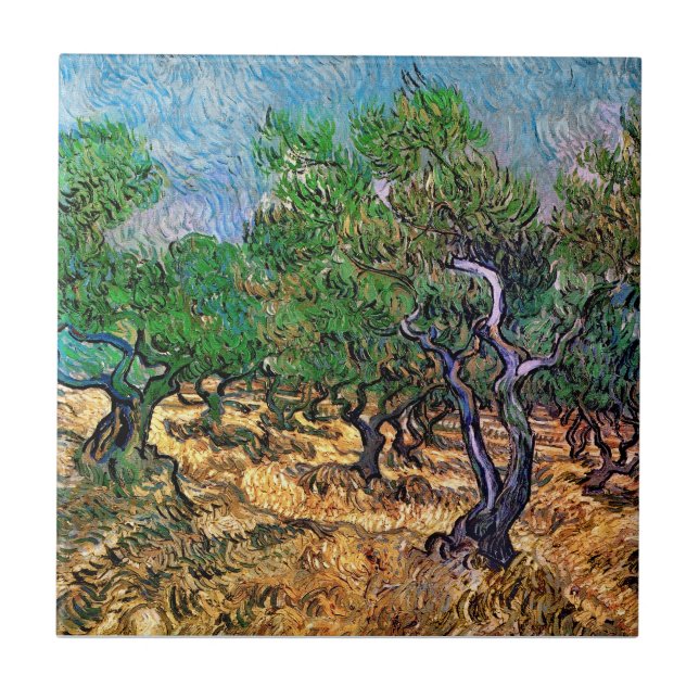 Azulejo De Cerâmica Van Gogh - Oliveira (Frente)