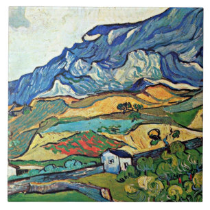 Azulejo De Cerâmica Van Gogh - Paisagem De Montanha Les Alpilles