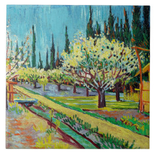 Azulejo De Cerâmica Van Gogh - Pomar Bordado por Cyprestes