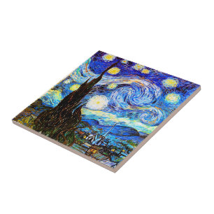Azulejo De Cerâmica Van Gogh Starry Night Fine Art