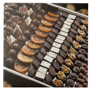 Azulejo De Cerâmica Variedade de Pralines Artisanal do chocolate