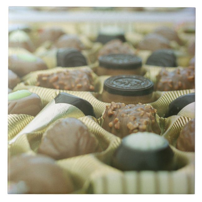 Azulejo De Cerâmica Variedades do chocolate (Frente)