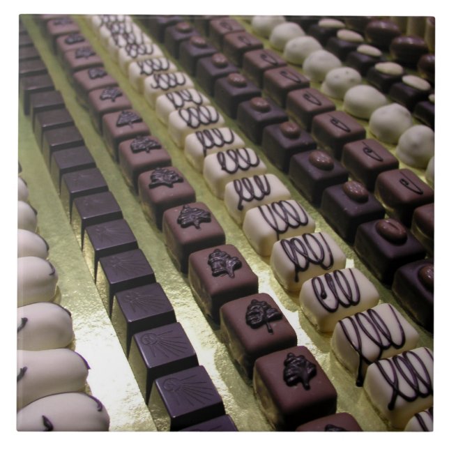 Azulejo De Cerâmica Variedades do chocolate (Frente)