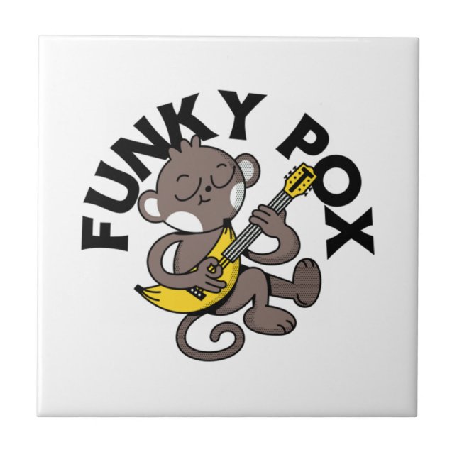 Azulejo De Cerâmica Varíola dos Macacos Funky Pox  (Frente)