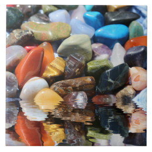 Azulejo De Cerâmica Vários gemstones de semi-preciosos